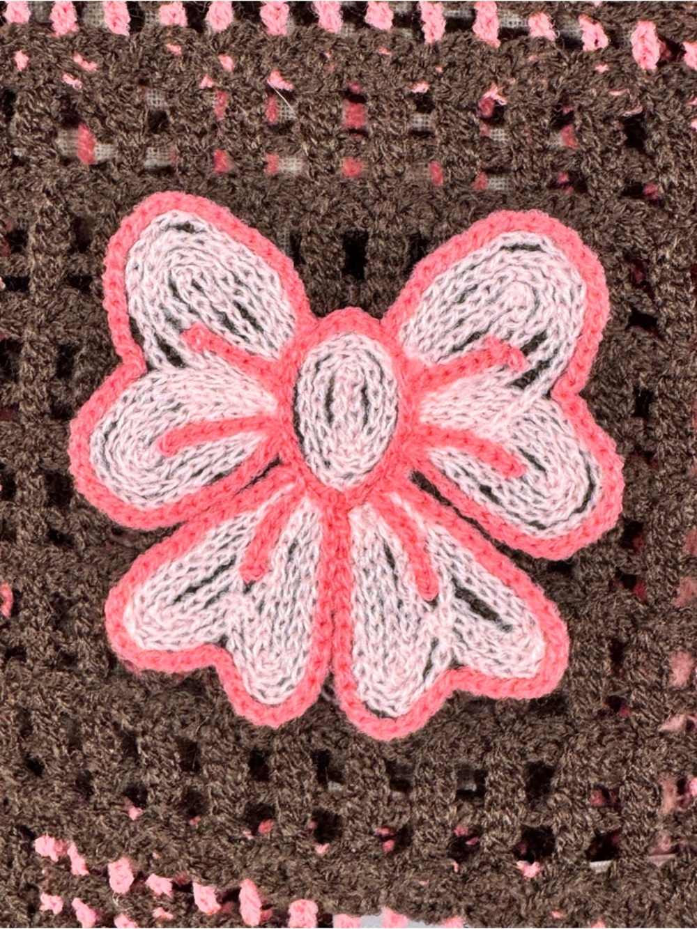 House of Harlow 1960 Crochet Floral Sweater Boho Festival Fringe Top - Picture 4 of 8